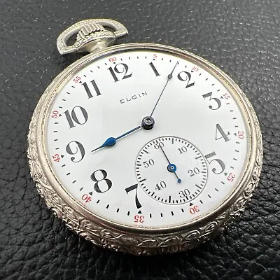 12s 17j Elgin G. M. Wheeler Grade 347 Model 3 1909 Pocket Watch • $229