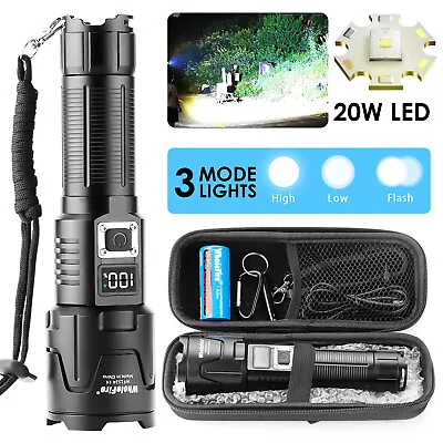 Rechargeable 1000000LM LED Flashlight Super Bright Tactical Light USB Torch Lamp • $25.98