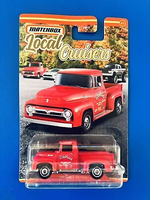 2022 Matchbox Local Cruisers EDELBROCK RED 1956 FORD F-100 PICKUP TRUCK / UTE • $19.95