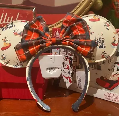 Disney Parks Christmas Headband Lodge Snow Minnie Mouse Ears Collection • $12.79