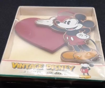 Vtg Kurt Adler Wood Disney Mickey Mouse With Heart Ornament Christmas Tree 2013 • $12.88