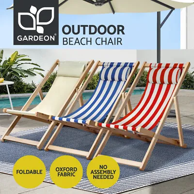$71.96 • Buy Gardeon Outdoor Furniture Chairs Sun Lounge Folding Deck Beach Chair Patio Pool