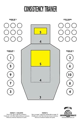 25x Paper Shooting Targets Gun Range Rifle Pistol Gun Consistency Trainer 23x35 • $23.89