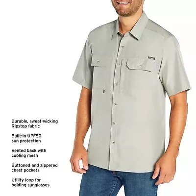 Eddie Bauer Men's Woven Short Sleeve Tech Shirt (XL) • $15.98