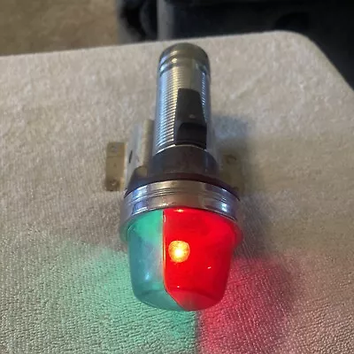 Bolt- On Vintage Metal Boat Light Red/Green Lens Lights Up Read • $22.50