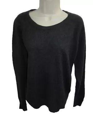 100% Cashmere Gray Round Neck Sweater May Fit XL • $19.95