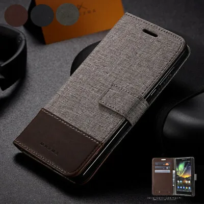 For Nokia C1 5.3 7.2 4.2 2.2 7.1 6.1 5 6 8 Canvas Leather Wallet Flip Case Cover • $17.09