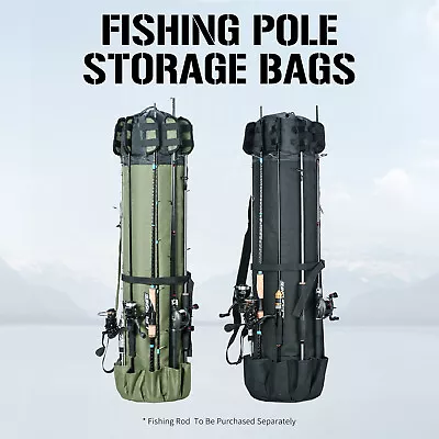 Fishing Rod Carrier Fishing Reel Organizer Pole Storage Bag For Fishing Travel  • $37.39