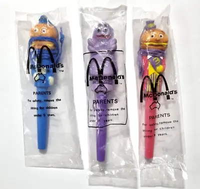 McDonald's Character Neck Pen ~ Constable Big Mac Grimace & Mc Mayor. MIB • $20