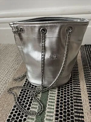 Jean Paul Gaultier Metallic Silver Bucket Bag Chain Strap • £60