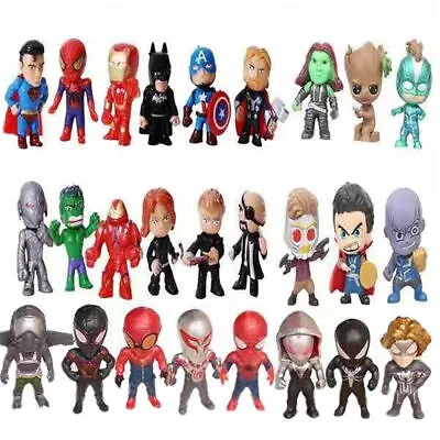 26Pcs Mini Superhero Action Figures Marvel Avenger Toy Cake Topper Decor Set Kit • £11.99