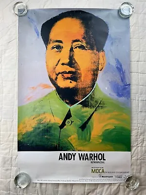 2002 Andy Warhol Retrospective Chairman MAO ZEDONG MOCA Art Poster Print 34X22 • $150