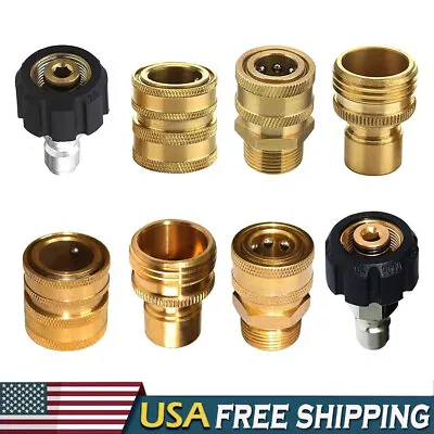 Pressure Washer Adapter Garden Hose Quick Connect Fitting M22 To 3/8  Kit • $12.99