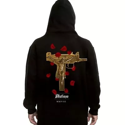 Mafioso Uzi Prayers Crucifix Jesus Guns Rose Petals Gangster Tattoo Urban Hoodie • $49.99