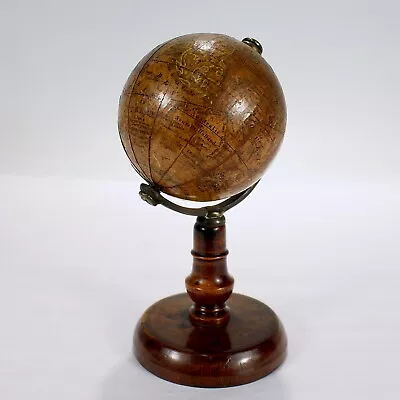 Antique 19th Century Miniature French Edition Globe By C. Abel-Klinger - VR Map • $2950