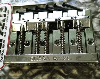 Omega Chrome Badass Bass Style 5 String Bridge 4 Fender P Jazz Bass BB-3360-010 • $38.88