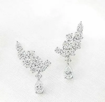 925 Sterling Silver Marilyn Monroe Inspired Pear Round Dangle Party Earrings* • $86.25