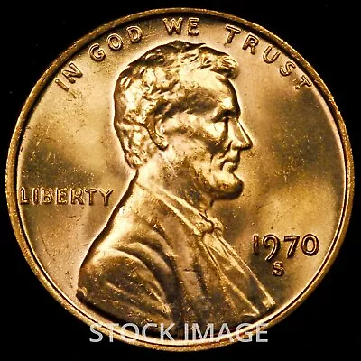 1970-S Large Date Lincoln Cent Penny - GEM BU Quality! • $1.95