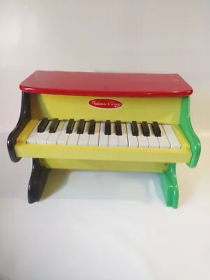 Melissa & Doug Learn-To-Play Piano #1314 W/ 25 Keys Green Red Yellow Blue • $47