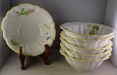 Six Villeroy & Boch My Garden Rice Bowls - Floral Country Collection - Mint • $179