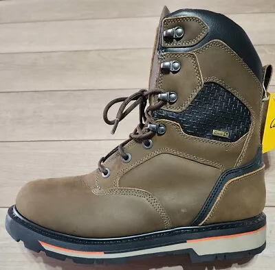 NIB Cabela's Roughneck Overhaul Waterproof 8  Work Boot Men Sz 12D Brown Leather • $97.97