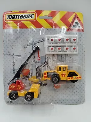 Matchbox Cs80 Set 'mobile Crane & Bomag Road Roller (mb42 & Mb72)' Mib/carded • $25.99