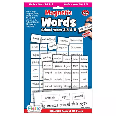 Fiesta Crafts | Magnetic Words Activity Chart For School Years 3 4 & 5 Age 7-10 • £15.15