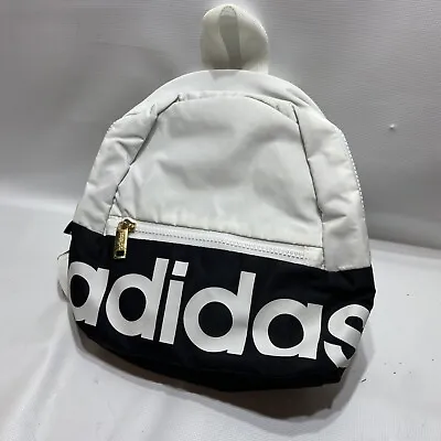 Adidas Core Mini Backpack White Gold  Black Small Compact Travel Bag Day Pack • $25.65