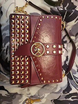 Michael Kors Greenwich Patient Leather LUXE Chain Crossbody/Shoulder Studs • $70