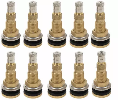 TR618A 1-7/8  Tractor Air Liquid Tubeless Tire Brass Valve Stem Pack Of 10 • $20.16