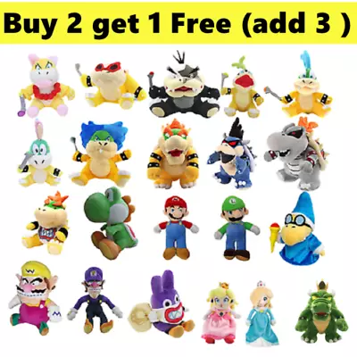 5~14'' Super Mario Bros. Series Plush Toy Bowser Koopa Christmas Gift • $12.89