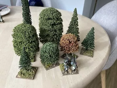 Wargaming Terrain Scenery  K & M  Trees X8 Suitable For 15 Or 28mm Fully Based • £20