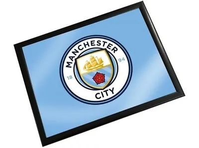 Official Manchester City FC Cushioned Lap Tray Dinner Laptop Bean Bag BNWT • £18.99