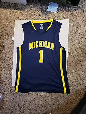 Michigan Wolverines Dri-Fit Blue NCAA Basketball Swingman Jersey Sz XL • $13.99