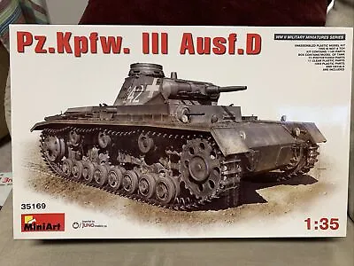 Miniart 1/35 German Panzer III Audf D Tank Military Model Kit #35169 • $53