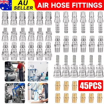 45x Air Hose Fittings Nitto Type Male Female Barb Coupler Compressor Clamps • $24.95