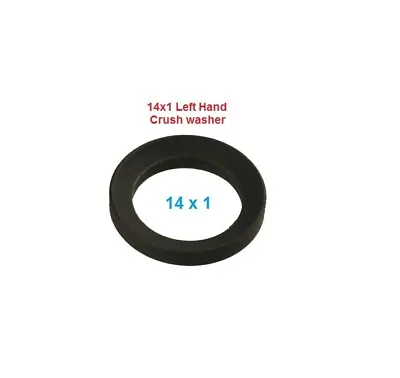 14x1 Left Hand Black Steel Crush Washer For 14x1 Left Hand Threaded Muzzle Brake • $6.99