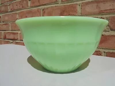 Scarce Vintage Jadeite Glass Ribbed Paneled Mixing Bowl 8  • $69.99