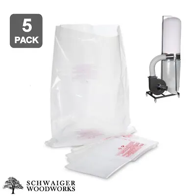 $21.99 • Buy (5) Plastic Dust Collector Bags Harbor Freight Central Machinery 97869 / 61790