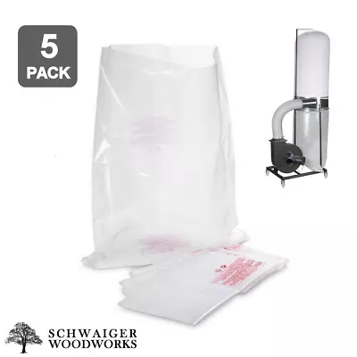 $21.99 • Buy (5) Plastic Dust Collector Bags Harbor Freight Central Machinery 97869 / 61790