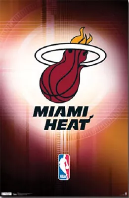 Miami Heat Nba Poster (57x87cm) Picture Print New Art Usa Basketball Genuine • $12.89