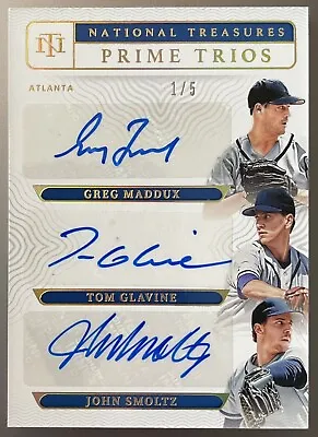 Maddux Glavine Smoltz 2022 NT Prime Trios Auto 1/5! Braves HOF • $599