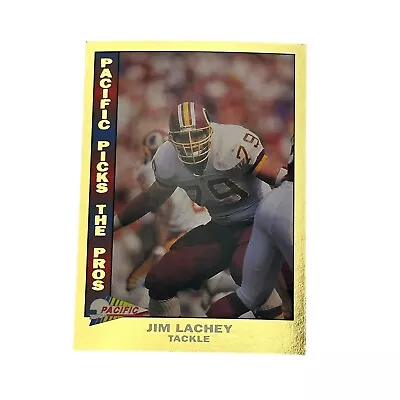 1992 Pacific Picks The Pros Gold Jim Lachey Washington Redskins #3 Rare Card • $3.39