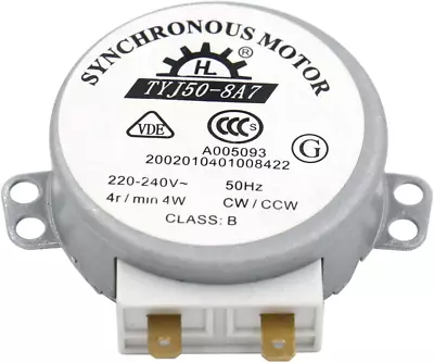 Synchronous Motor TYJ50-8A7 220-240V AC 4R/Min CW/CCW 50Hz For Microwave Oven • £9.20