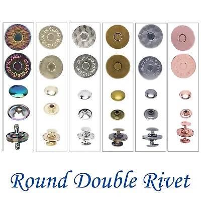 14/18mm Magnetic Snap Clasp Buttons Rivets Fasteners For Leather Coats Handbags • $4.62