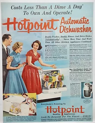 1952 Hotpoint Dishwasher MCM Vintage Print Ad Poster Man Cave Art Deco 50's • $10.88