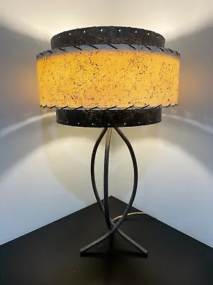 Mid Century Vintage Style 3 Tier Fiberglass Lamp Shade Modern Atomic Retro BLKIV • $145