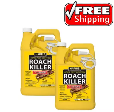 Pest Control Roach Killer Spray 1 Gal. Odorless Non-Staining Indoor Outdoor 2 Pk • $37.93