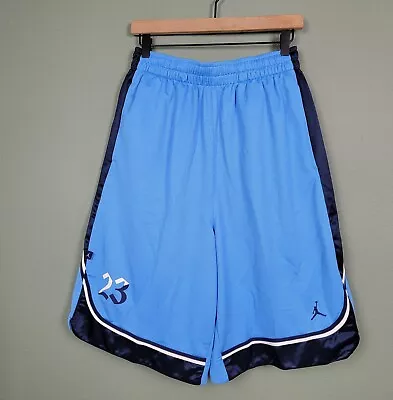 Men's M Jordan UNC 23 Jumpman Y2K Blue Drawstring Gym Basketball Shorts • $22.47