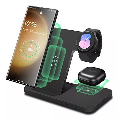 3in1 Wireless Charger Fast Charging Station For Samsung Galaxy Watch 5/4 S23 S22 • $33.99